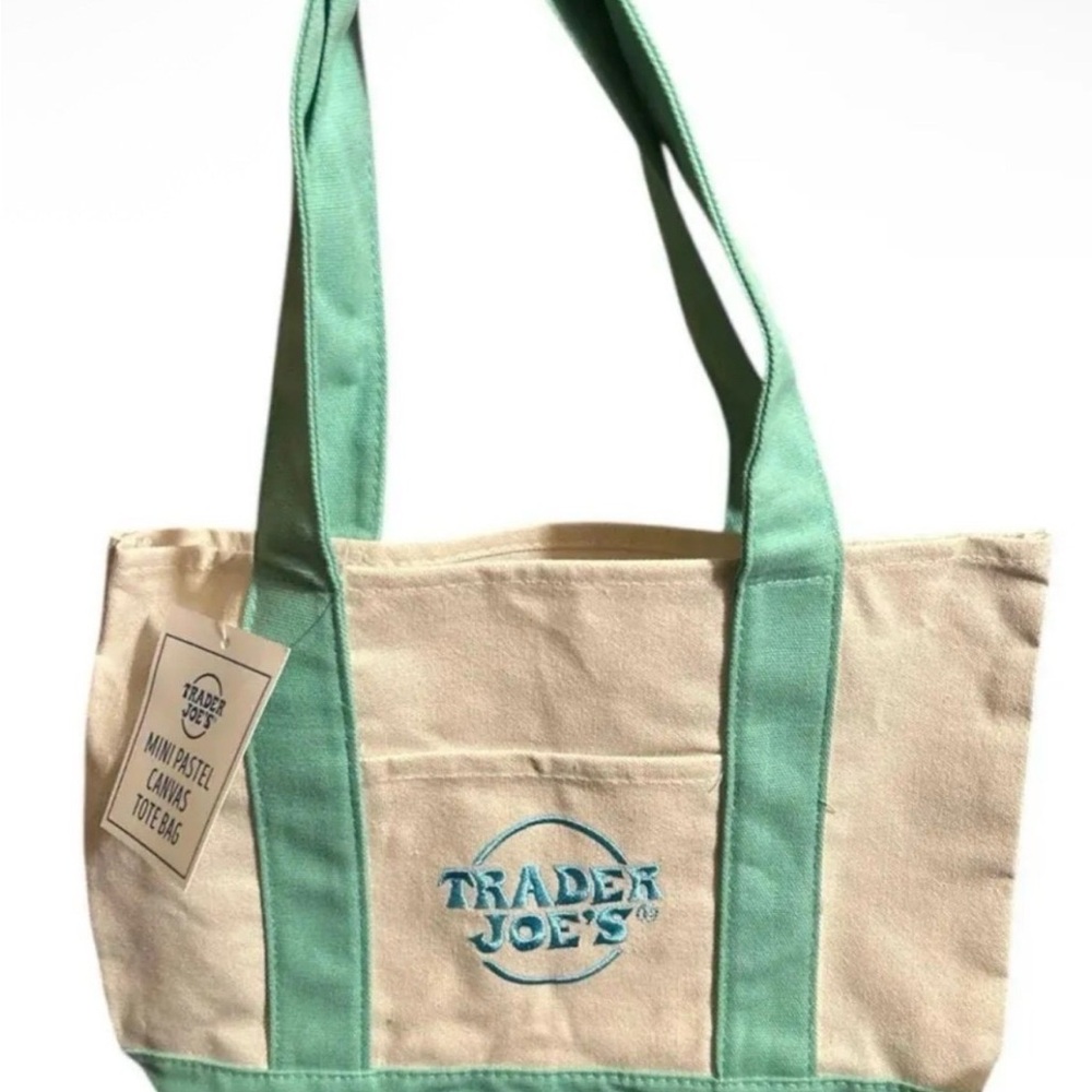 Trader joes mini pastel canvas tote bag(limited edition) - Picture 1 of 1